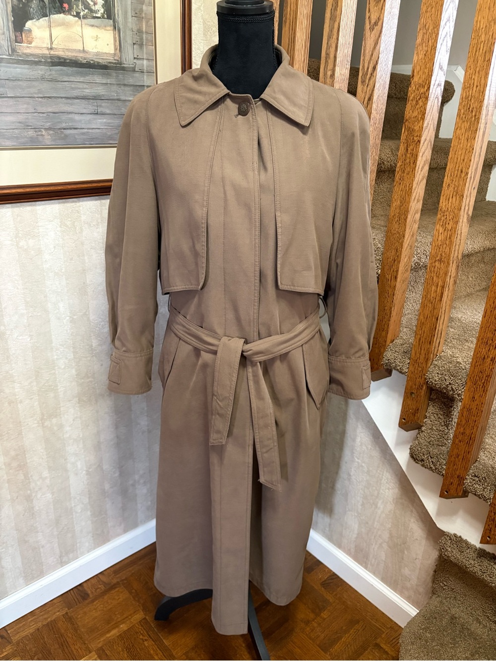 Gallery Taupe Trench Coat with Belt